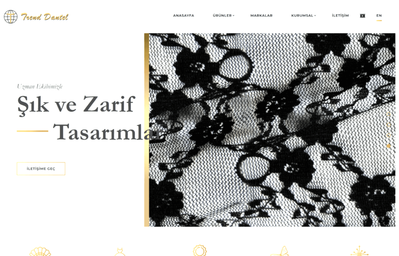 Trend Dantel web sitesi ekran görüntüsü