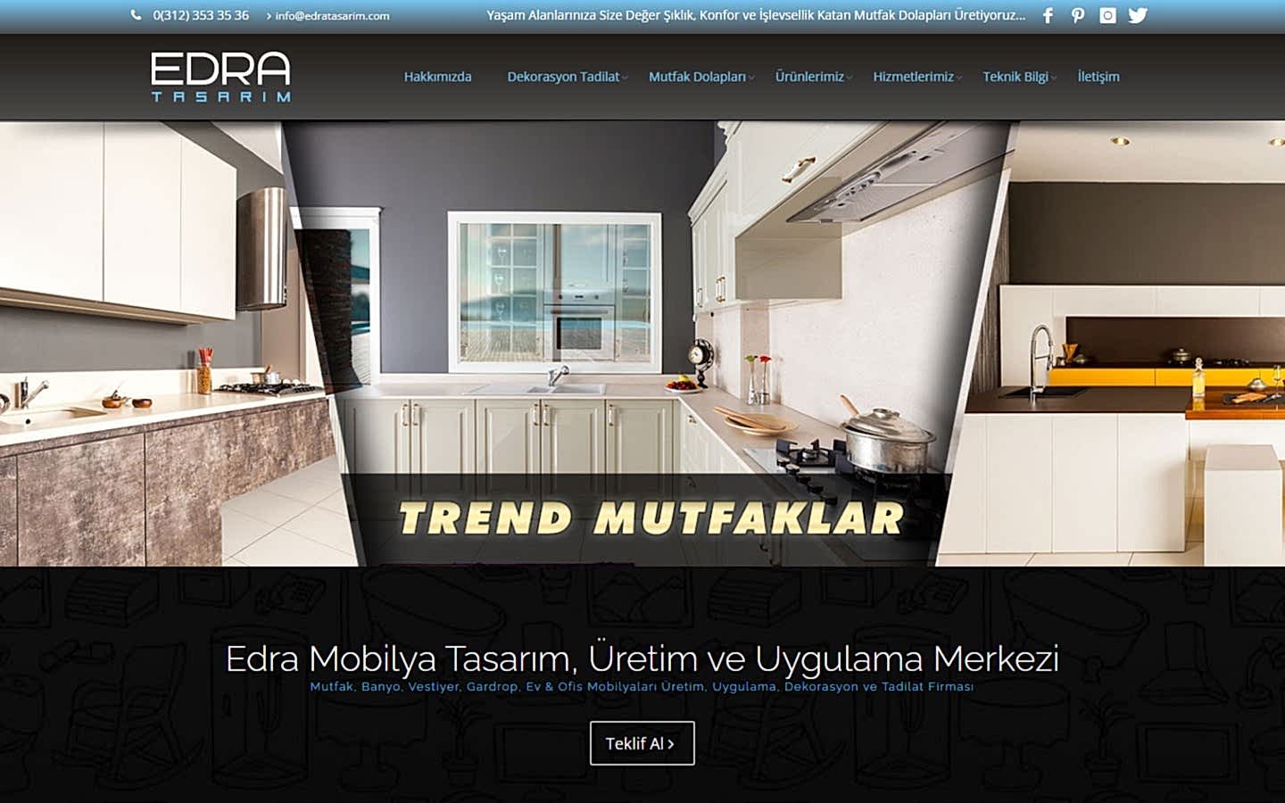 Edra Tasarım web sitesi ekran görüntüsü