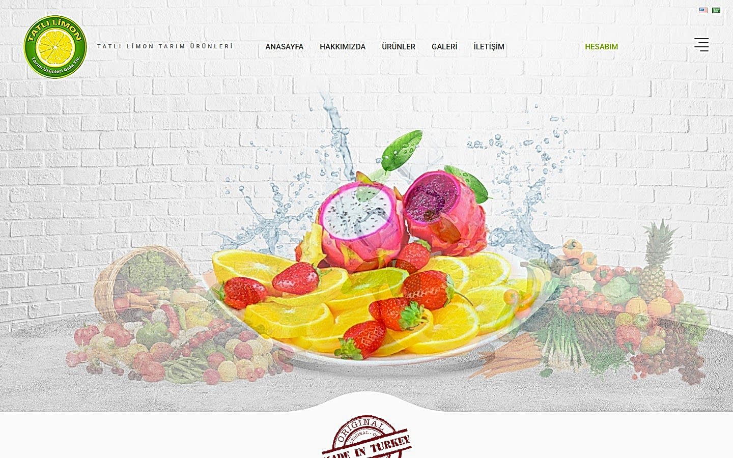 Tatlı Limon Tarım web sitesi ekran görüntüsü