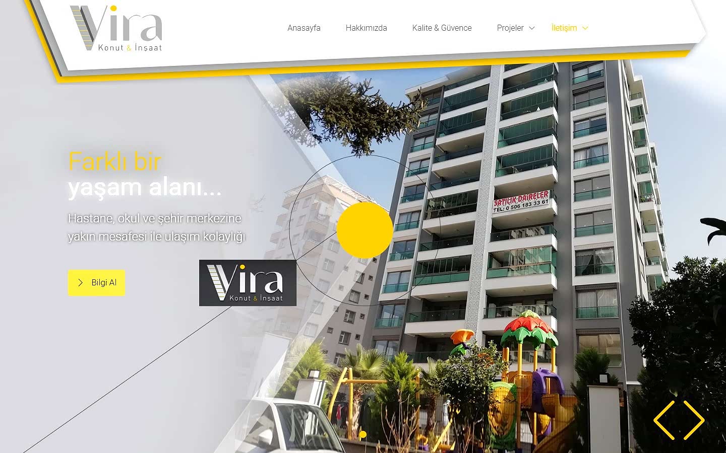 Vira Konut web sitesi ekran görüntüsü